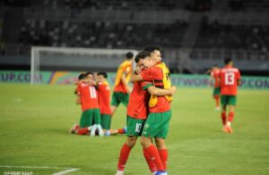 المنتخب المغربي في مواجهته لإيران