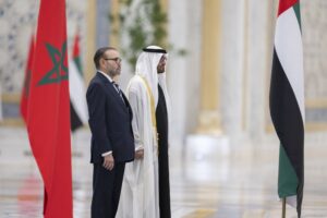 مراسم استقبال العاهل المغربي محمد السادس من قبل سمو الشيخ محمد بن زايد آل نهيان بدولة الإمارات