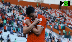مصطفى محمد يحتفل بالهدف الأول أمام المزنبيق.