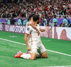 فرحة منتخب الأردن بتأهله إلى نهائي كأس أمم ٱسيا