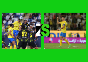 البرتغالي كريستيانو رونالدو يقودفريقه النصر للفوز على الاتحاد 4-2