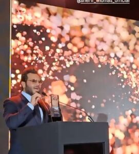 كلمة نيشان أثناء تتريجه بدرع قادة العمل الإنساني بدبي