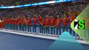 المنتخب المغربي على منصة التتويج بالبرونزية في أولمبياد باريس