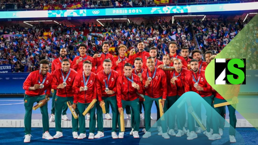 المنتخب المغربي على منصة التتويج بالبرونزية في أولمبياد باريس