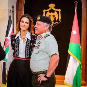الملكة رانيا والملك عبد الله الثاني في اليوبل الفضي