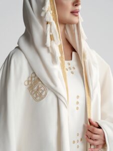 الزي الرسمي للفريق السعودي - أولمبياد ميلانو 2026. الزي الرسمي للإناث في أولمبياد ميلانو 2026 ، المسدح المصنف ضمن قائمة اليونسكو باللون الابيض السكري