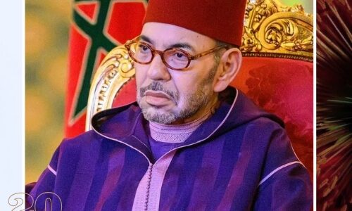 بورتري رسمي لصاحب الجلالة الملك محمد السادس خلال حفل صناعي بالدار البيضاء.