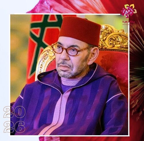 بورتري رسمي لصاحب الجلالة الملك محمد السادس خلال حفل صناعي بالدار البيضاء.